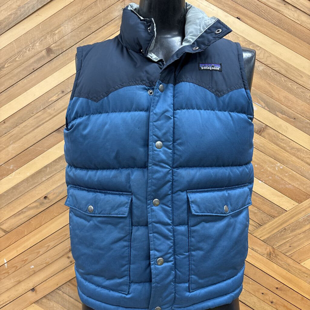 Patagonia- Men's Slingshot Down Vest- MSRP $179: blue-men-MD