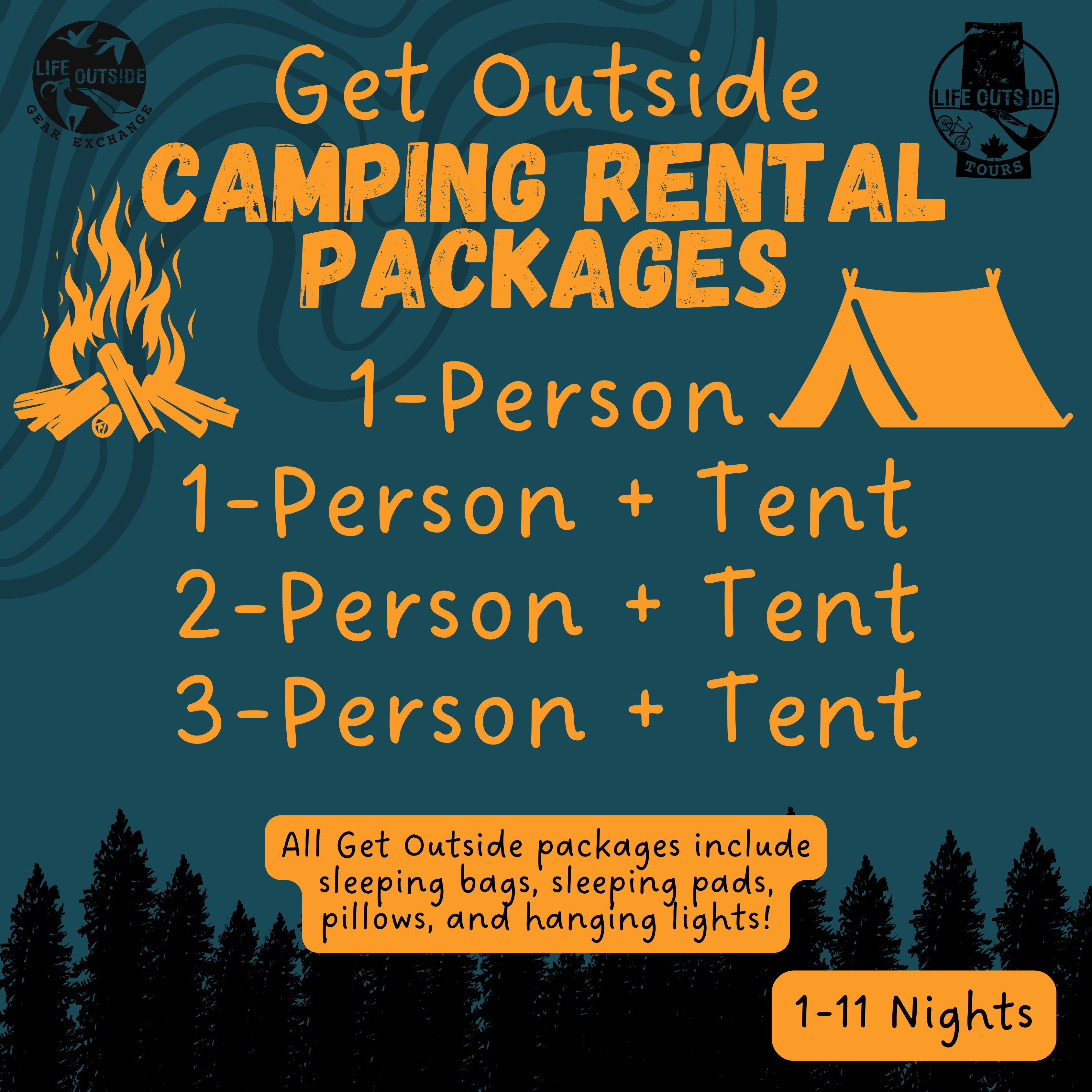Get Outside Camping Rental Packages – Life Outside Gear Exchange
