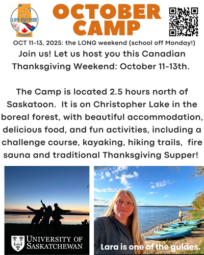 October Camp! Life Outside's Thanksgiving Long Weekend Experience - October 11-13, 2025, for USASK Study Abroad & International Students