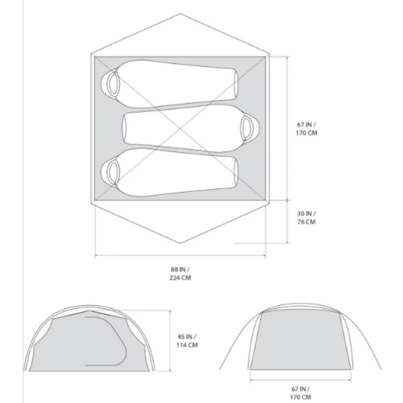 BACKCOUNTRY TENTS: 3-PERSON - Gear Rentals
