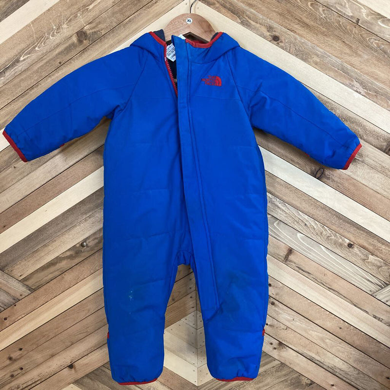 The North Face - Infant One-Piece Snowsuit - MSRP $150: Blue/Red-infant-6-12 Months