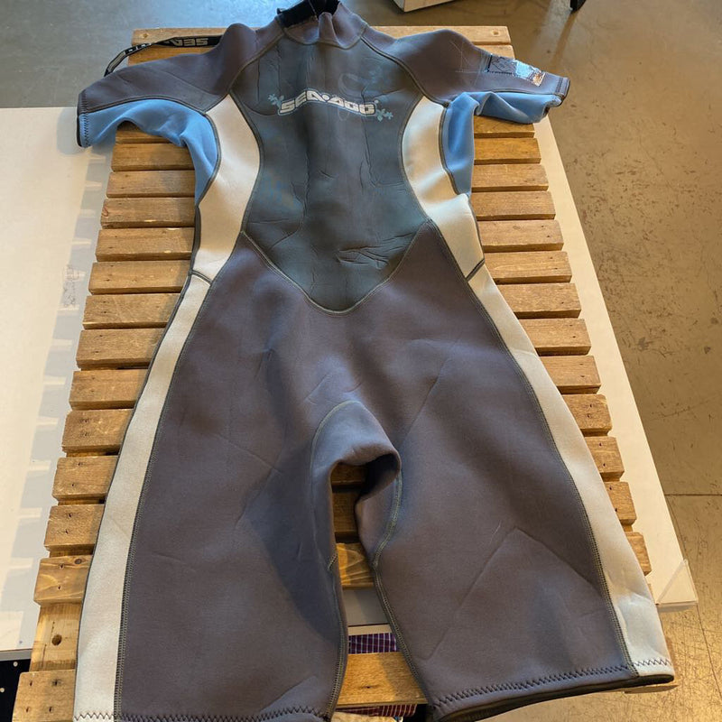Sea-Doo - Shorty Wetsuit - MSRP $130: Grey Blue --W 9-10