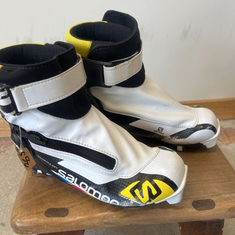 Salomon - S Race Skiathalon Jr. SNS Pilot boots - MSRP $179: Black/white/blue--4.5