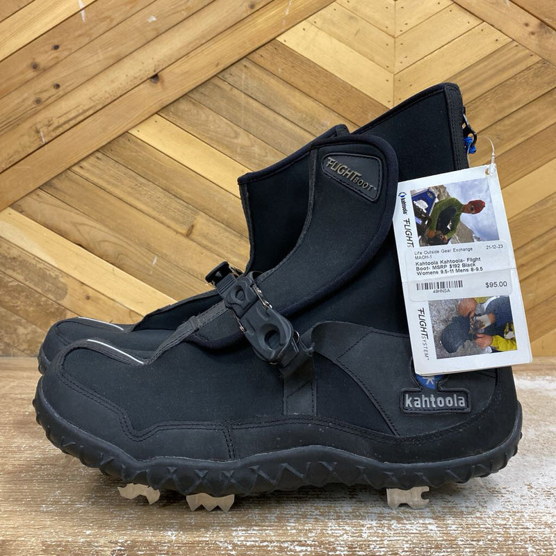 Kahtoola- Flight Boot- MSRP $192: Black-unisex-Womens 9.5-11 Mens 8-9.5