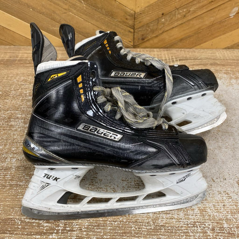 Bauer - Supreme TotalOne MX3 Junior Hockey Skates - MSRP $800+: Black-children-4D