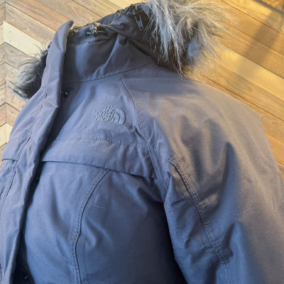 The North Face - Long Down Jacket - MSRP comparable $440: Grey-women-XS