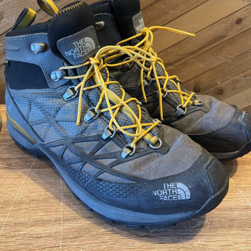 The North Face - Gore-Tex Hiking Boots - MSRP comparable $210: Grey/Yellow-men-10.5