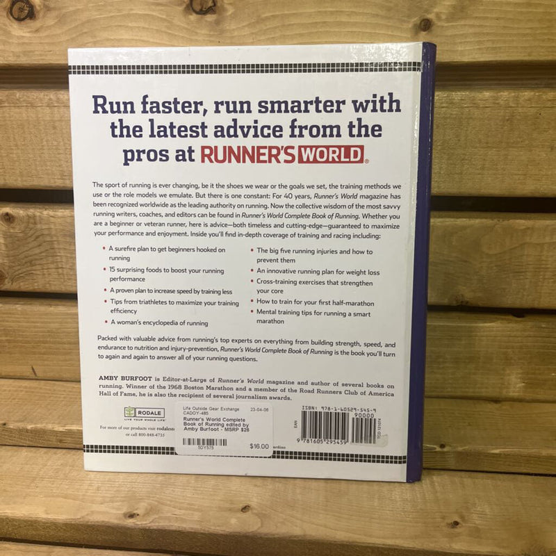 Complete Book of Running edited by Amby Burfoot - MSRP $26: --