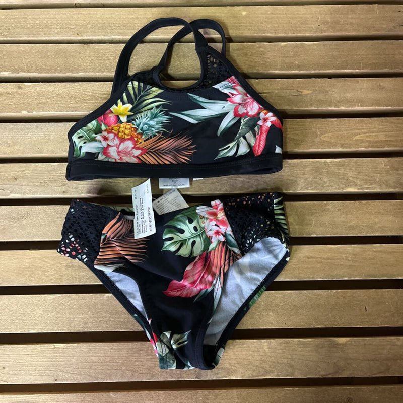 Mandarine - bikini suit- MSRP $ 35: Black / Floral -children-4T