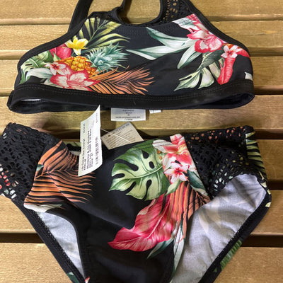 Mandarine - bikini suit- MSRP $ 35: Black / Floral -children-4T