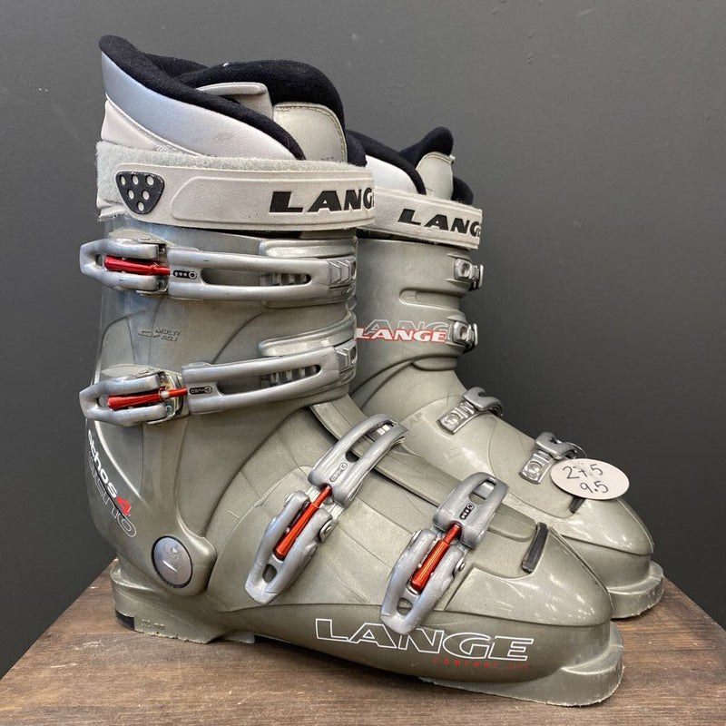 Lange - Athos 4 Downhill Ski Boots - MSRP $380: Grey/Red-women-27.5