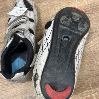 Exustar - SR493 Road Cycling Shoes - MSRP $136: White and black-unisex-