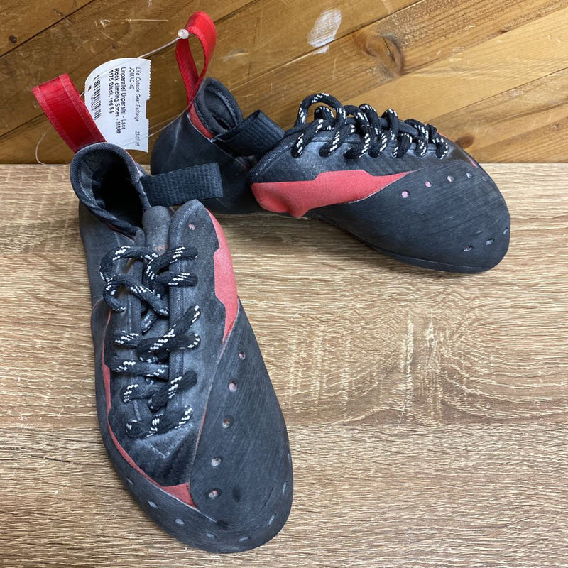 Unparallel - Lace Rock climbing Shoes - MSRP $175: Black, red-unisex-5.5