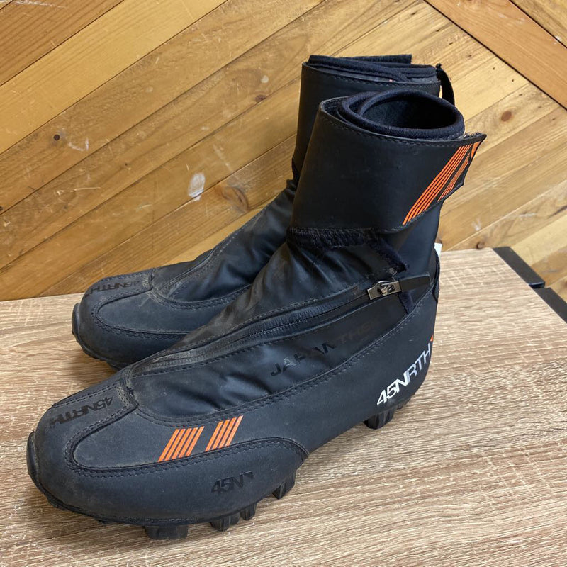 45NRTH - Japanther Winter Cycling Boot - MSRP $290: Black/Orange-unisex-M7