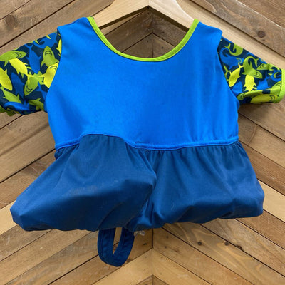 SwimSchool - Kid's Floating Swim Top - MSRP $22: Blue/Green-children-