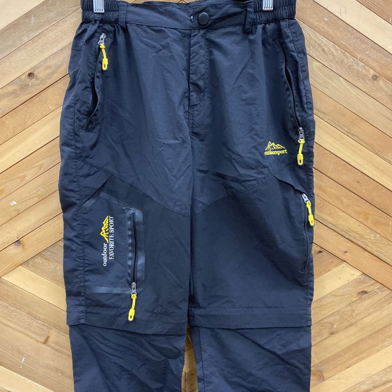Outdoor Products- Zip off youth hiking pants- MSRP $60: Black -children-XL Y
