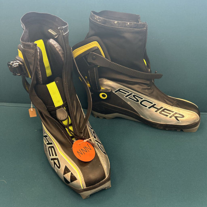 Fischer - RC7 XC Skate Ski Boots - NNN - MSRP $400+: Black/Grey/Yellow-unisex-42