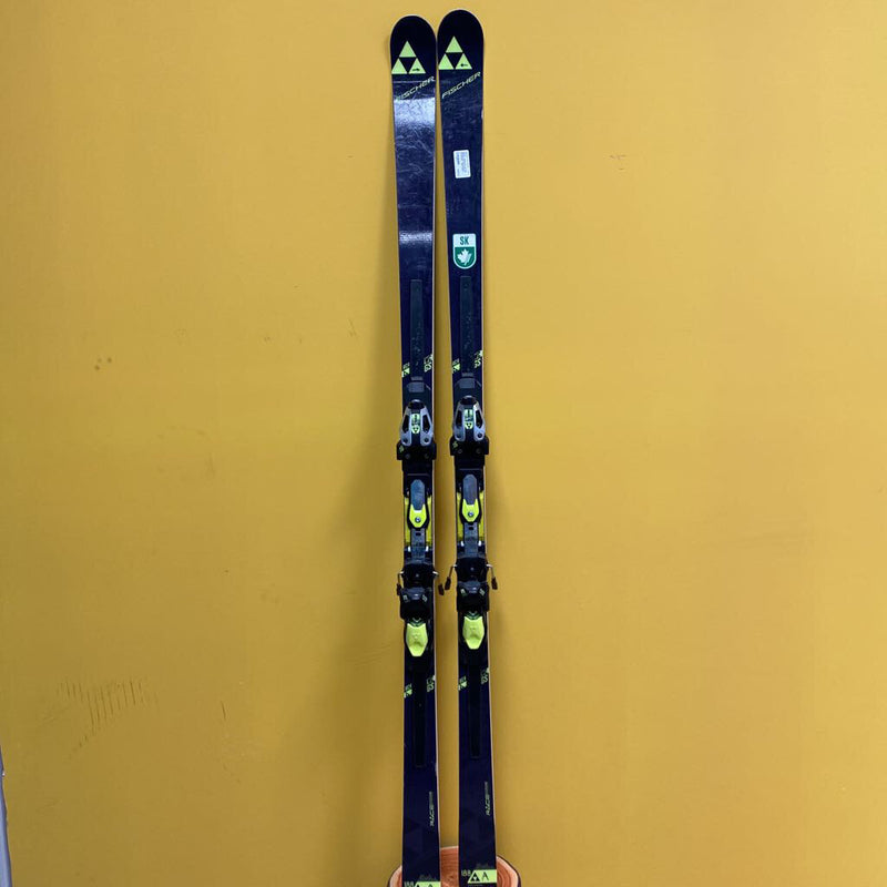 Fischer - Fischer RC4 WC GS Downhill Race Skis With RC4 Z16 Bindings - MSRP $1560+: Black, Yellow--188cm