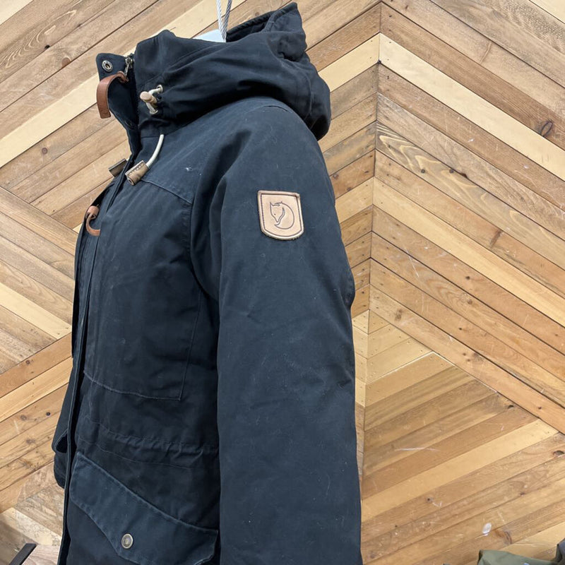 Fjallraven - Singi Down Jacket - MSRP $750: Black/Grey-women-MD