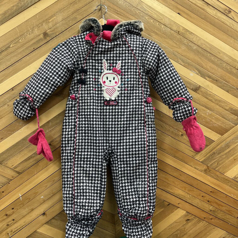 Souris Mini- snowsuit- MSRP $260: Black/White/Pink -children-24M