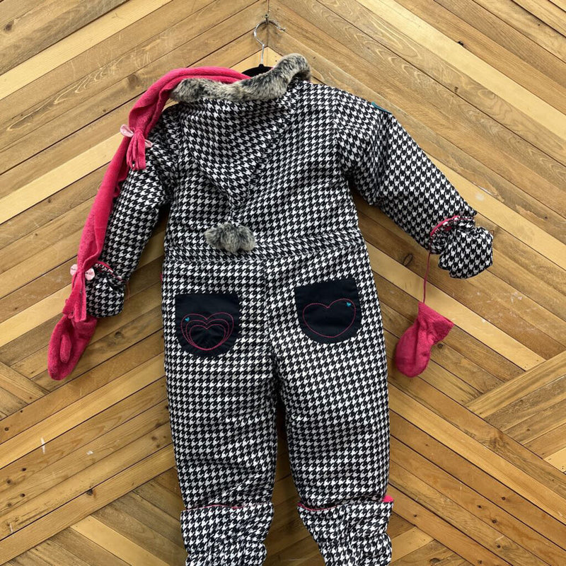 Souris Mini- snowsuit- MSRP $260: Black/White/Pink -children-24M