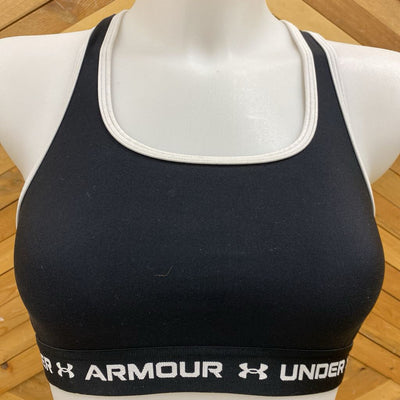 Under Armour - Kid's Sports Bra - MSRP $25: Black/White-children-LG