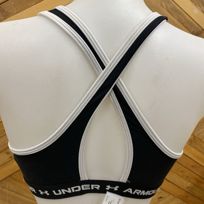 Under Armour - Kid's Sports Bra - MSRP $25: Black/White-children-LG