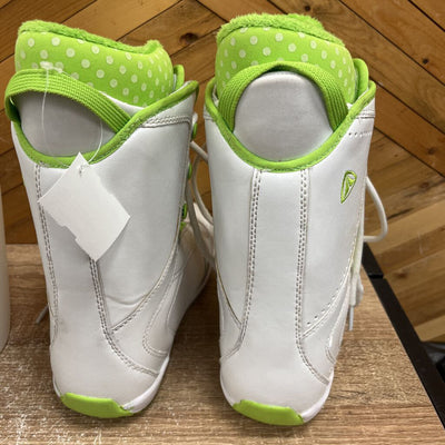 Firefly - Kid's Snowboard Boots: White/Green-children-5Y