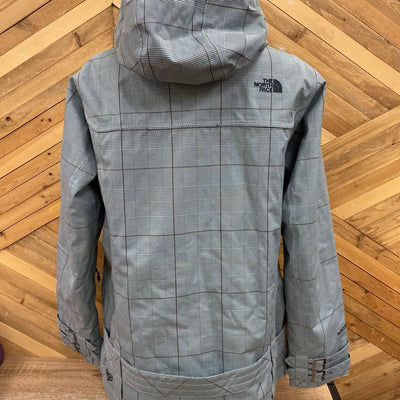 The North Face - Women's Winter Jacket - MSRP comp $430: Blue/Brown Plaid-women-LG