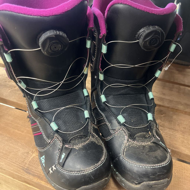 K2 Kat - Snowboard Boots - MSRP $170: Black/Purple-children-5Y