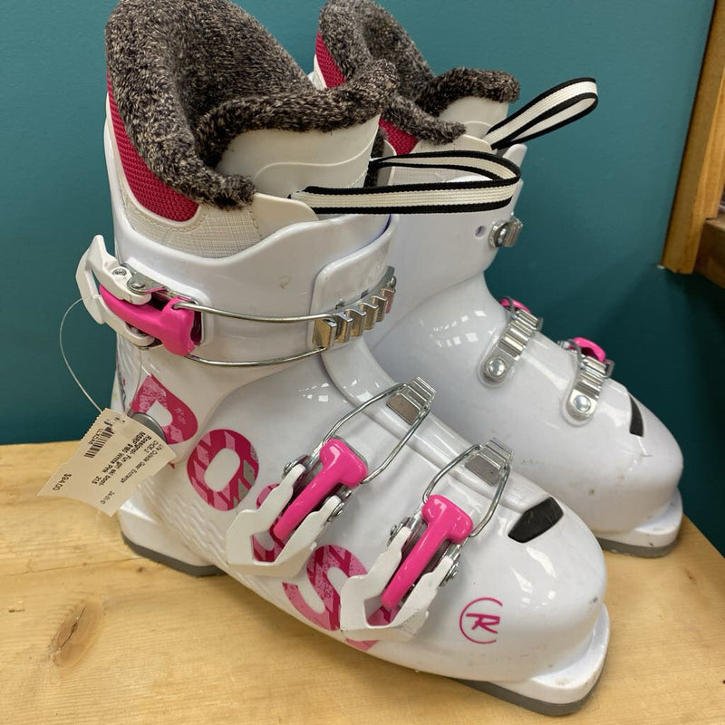 Rossignol- Fun girl ski boot- MSRP $180: White Pink -children-21.5