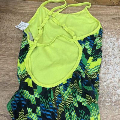 Speedo - Women's One-Piece Swimsuit - MSRP $75: Neon Yellow/Green/Blue/Black-women-6