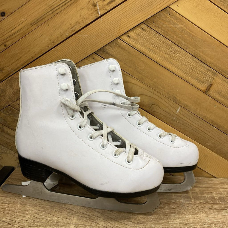 Hespler - figure skates- MSRP $119: White -children-13 Y