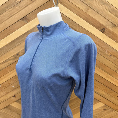 Patagonia - Women's Capilene 1/4-Zip Base Layer Top - MSRP comp $109: Blue-women-SM