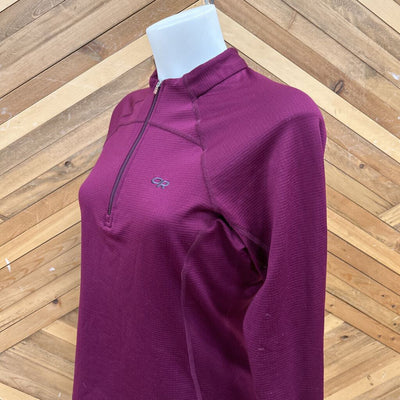 Outdoor Research - Women's 1/4-Zip Grid Fleece - MSRP $120: Purple-women-MD