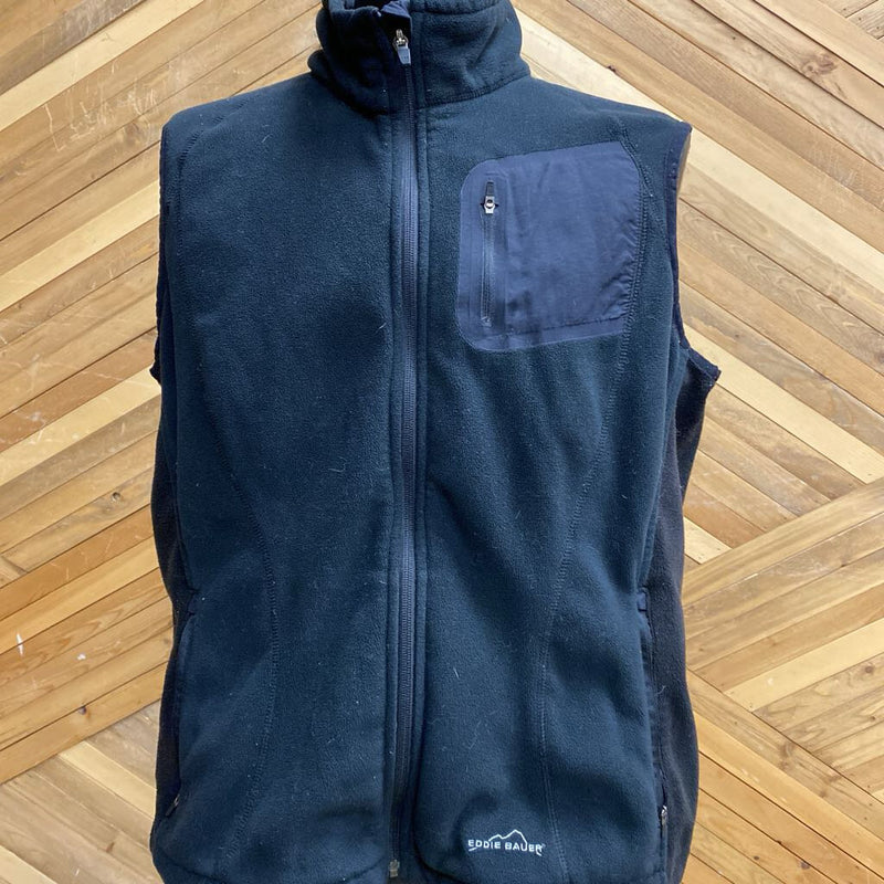 Eddie Bauer Wind cutter fleece vest- MSRP $150 : Black -men-XXL