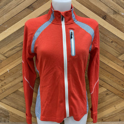 Smartwool - Women's Full-Zip Merino-Blend Base Layer Top - MSRP $230: Pink-women-MD