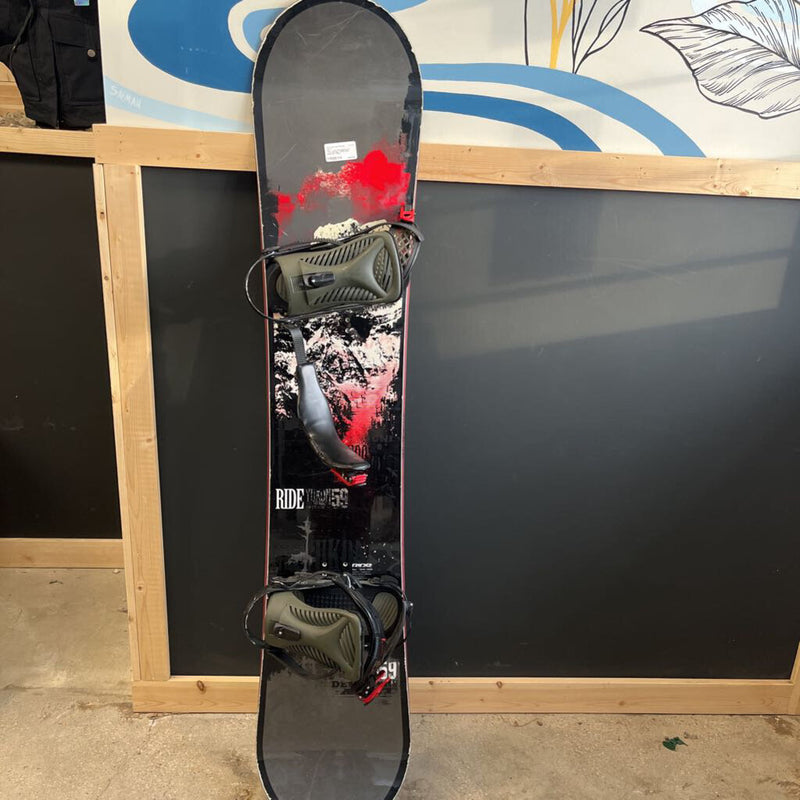 Ride - Yukon Snowboard w/ Capo Bindings - MSRP $900: Black/Red--159cm