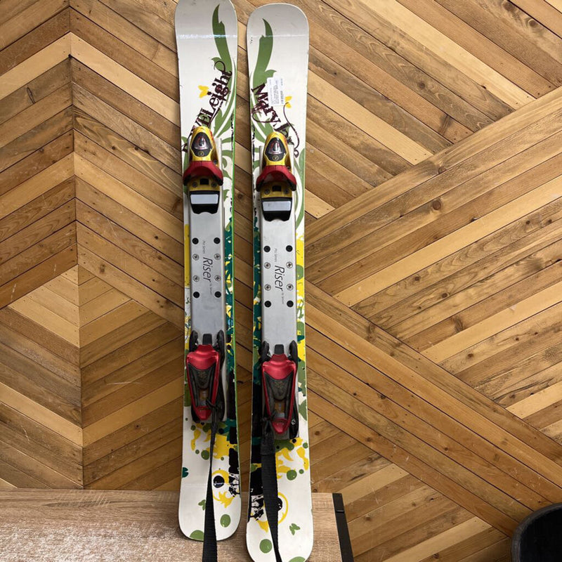 RVL8 - Rumspringa Mary Jane Skiboard, Bindings & Spruce Riser plate - MSRP $1014: White/Green/Yellow--102