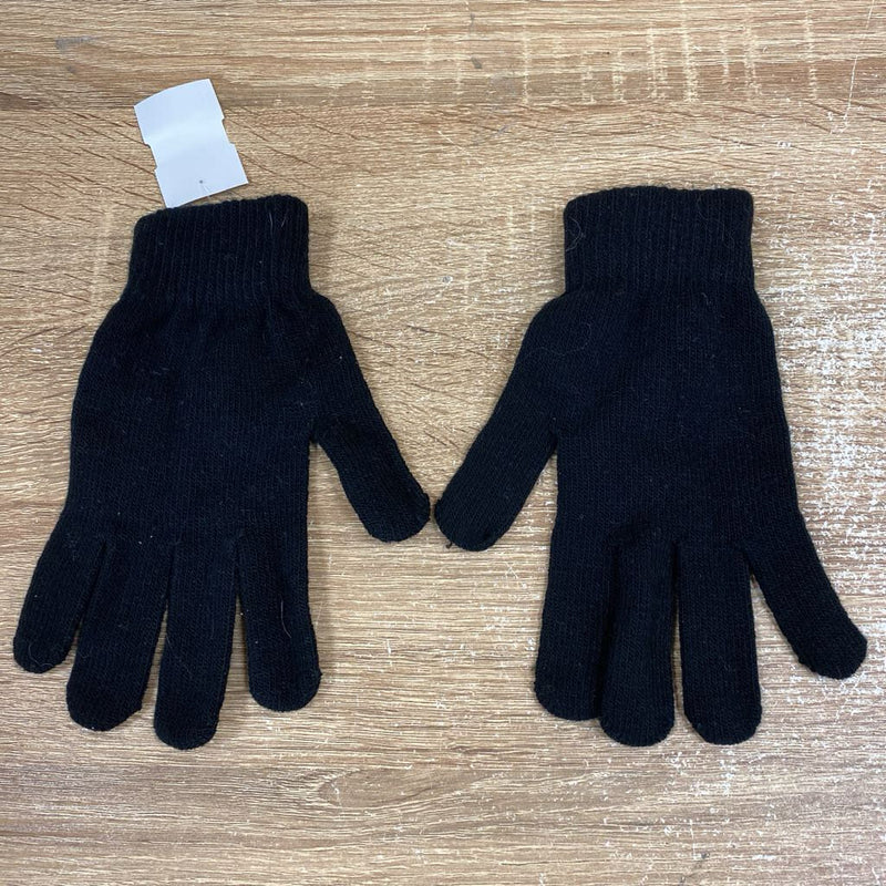 Adult Knit Gloves: Black-unisex-