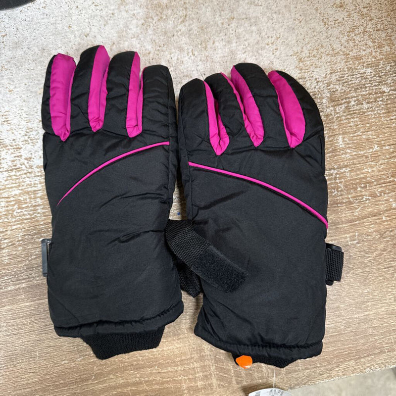 Insulated kids gloves : Black Pink -children-youth