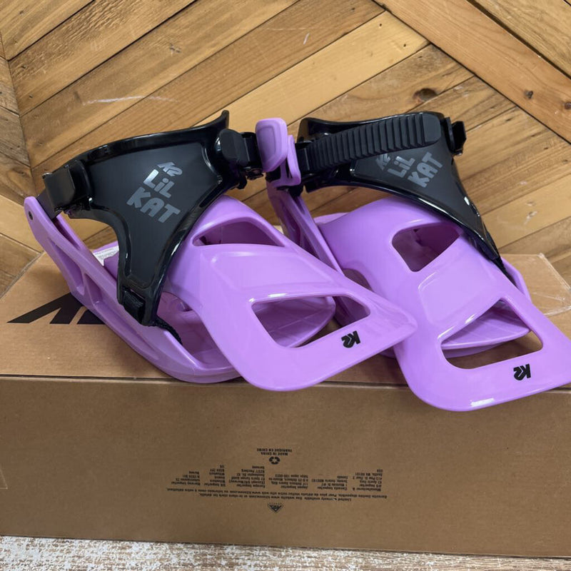 K2 - Lil Kat Youth Snowboard Bindings - MSRP $120: Purple/Black-children-SM