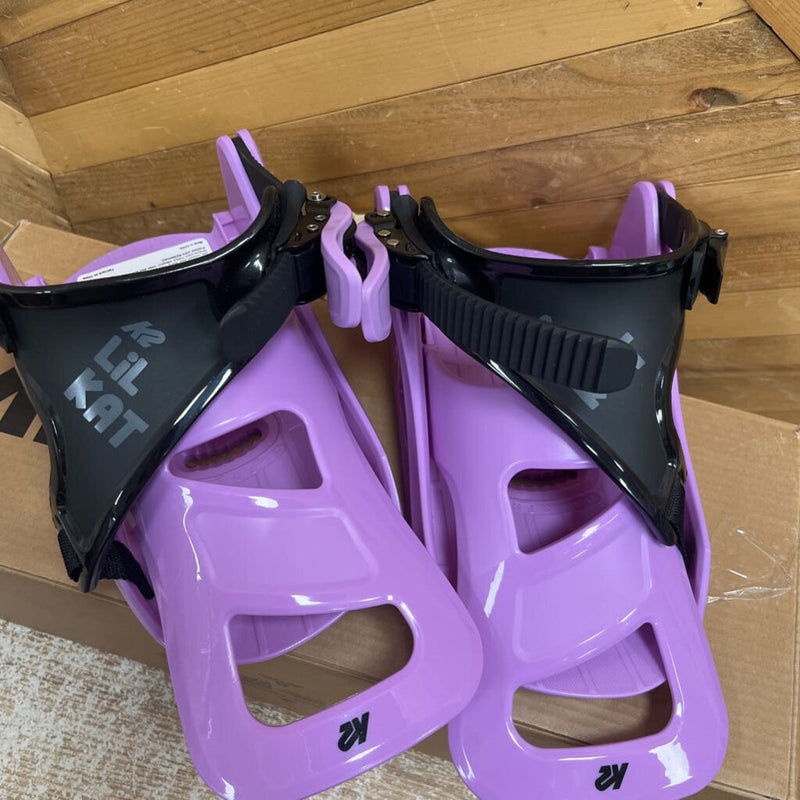 K2 - Lil Kat Youth Snowboard Bindings - MSRP $120: Purple/Black-children-SM