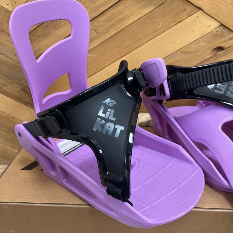 K2 - Lil Kat Youth Snowboard Bindings - MSRP $120: Purple/Black-children-SM