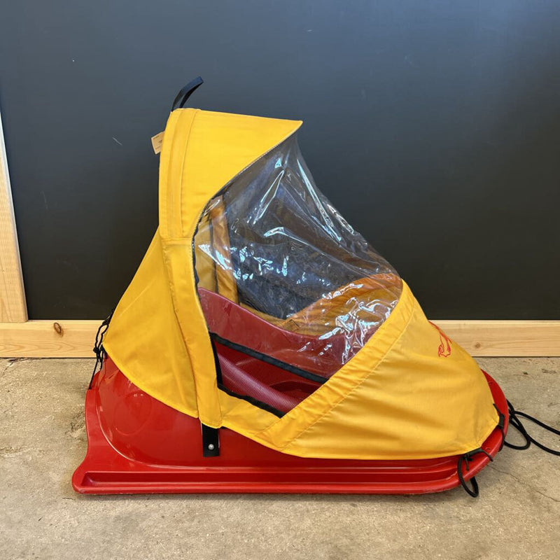 Pelican - Baby Sled Deluxe with Weather Shield - MSRP $100: Red/Yellow--