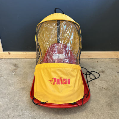 Pelican - Baby Sled Deluxe with Weather Shield - MSRP $100: Red/Yellow--