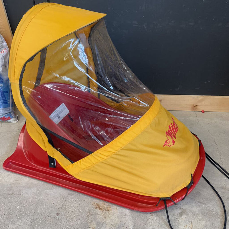 Pelican - Baby Sled Deluxe with Weather Shield - MSRP $100: Red/Yellow--