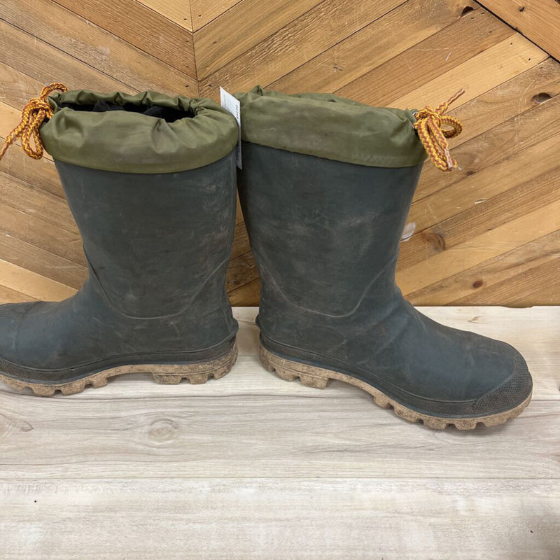 Kamik - Tall Rubber Boots - MSRP $129: Grey/Green-men-5