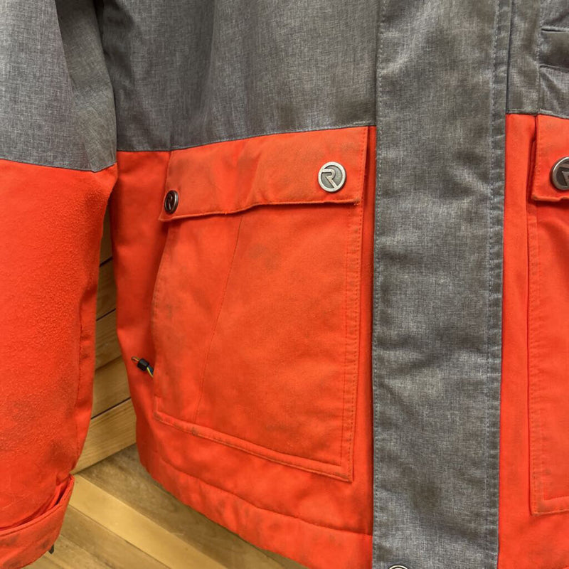 Ripzone - Boys Winter Jacket - MSRP $160: Grey/ Orange-boys-YXL