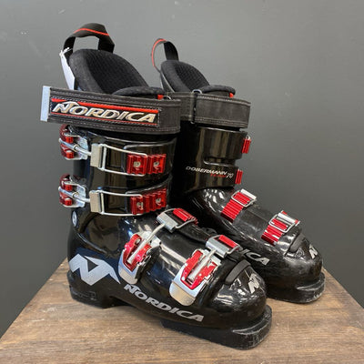 Nordica - Kid's Dobermann Team 70 Downhill Ski Boots - MSRP $290: Black/Red-children-